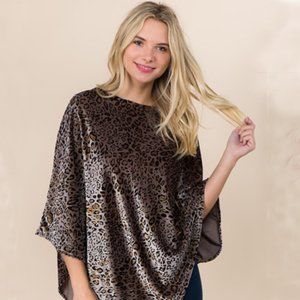 Leopard Pattern Poncho